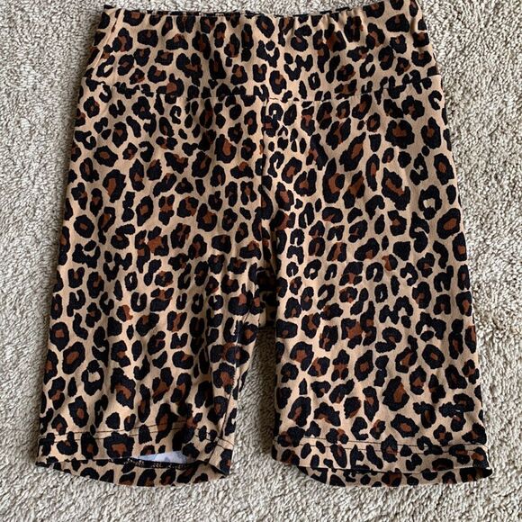 Lot Of 2 Biker Shorts Animal Print & Camo size spandex small and XS - Picture 2 of 6